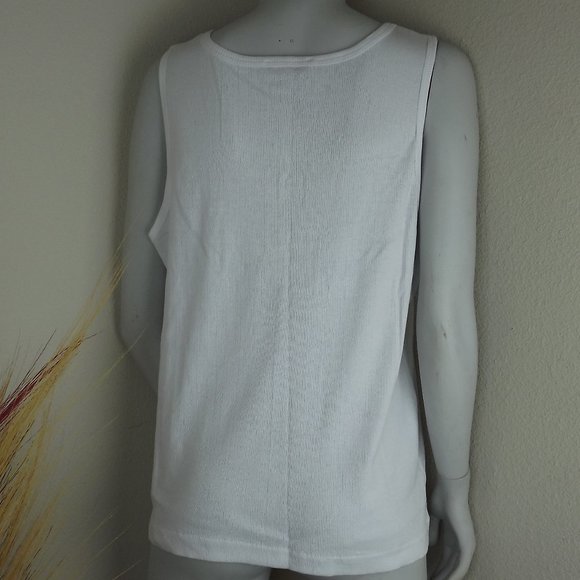 White Tank Top With Beads - Picture 5 of 7